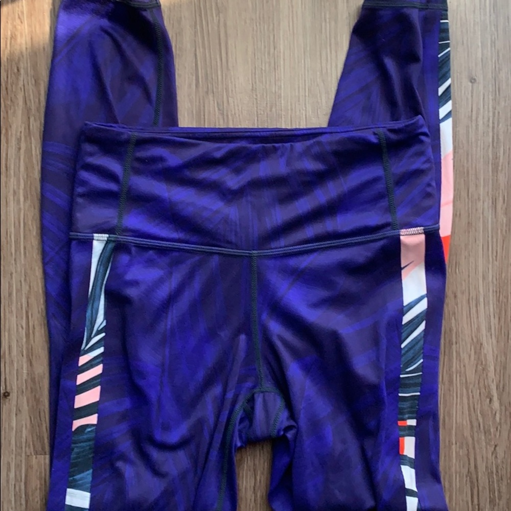 Athleta Tropical Purple Leggings
